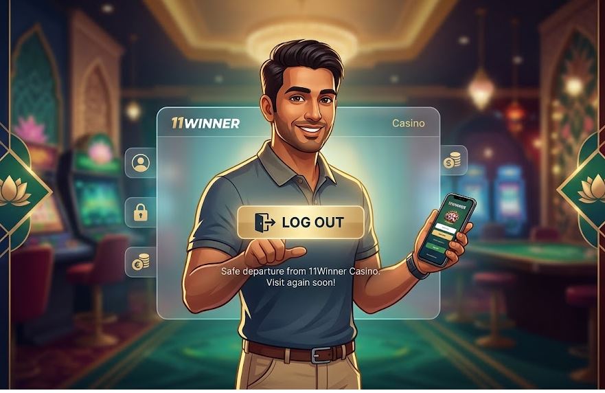 11Winner लॉग आउट प्रक्रिया